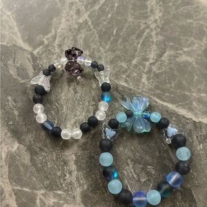 Butterfly Beaded Bracelets Set